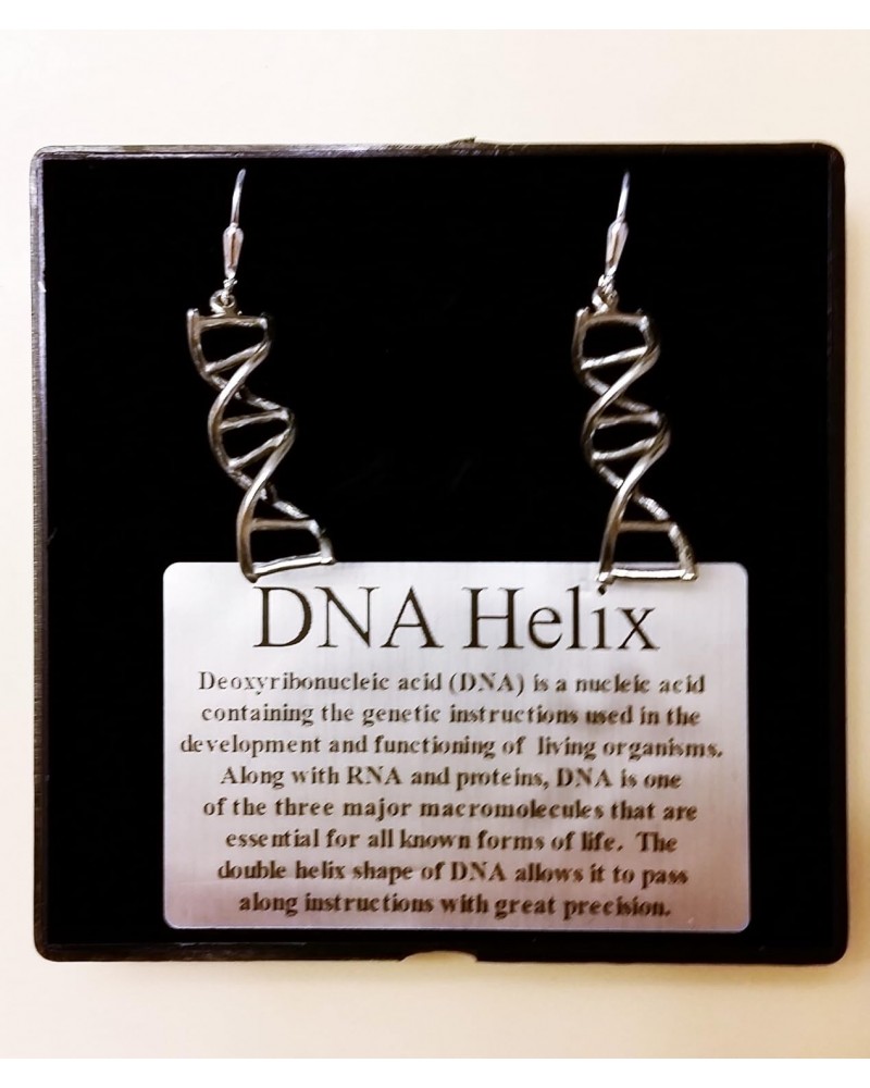 DNA Earrings (Pewter) sterling silver leverbacks $16.80 Earrings