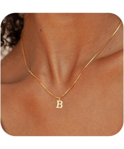 Gold Initial Necklaces for Women Dainty 14K Gold Plated Letter A-Z Pendent Choker Necklace Trendy Personalized Monogram Cute ...