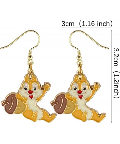 Merchandise Gift for Women Chip Dale Lovers Gift Squirrel Earring Cartoon Character Gift WDW Fans Gift For Best Friends Girl ...