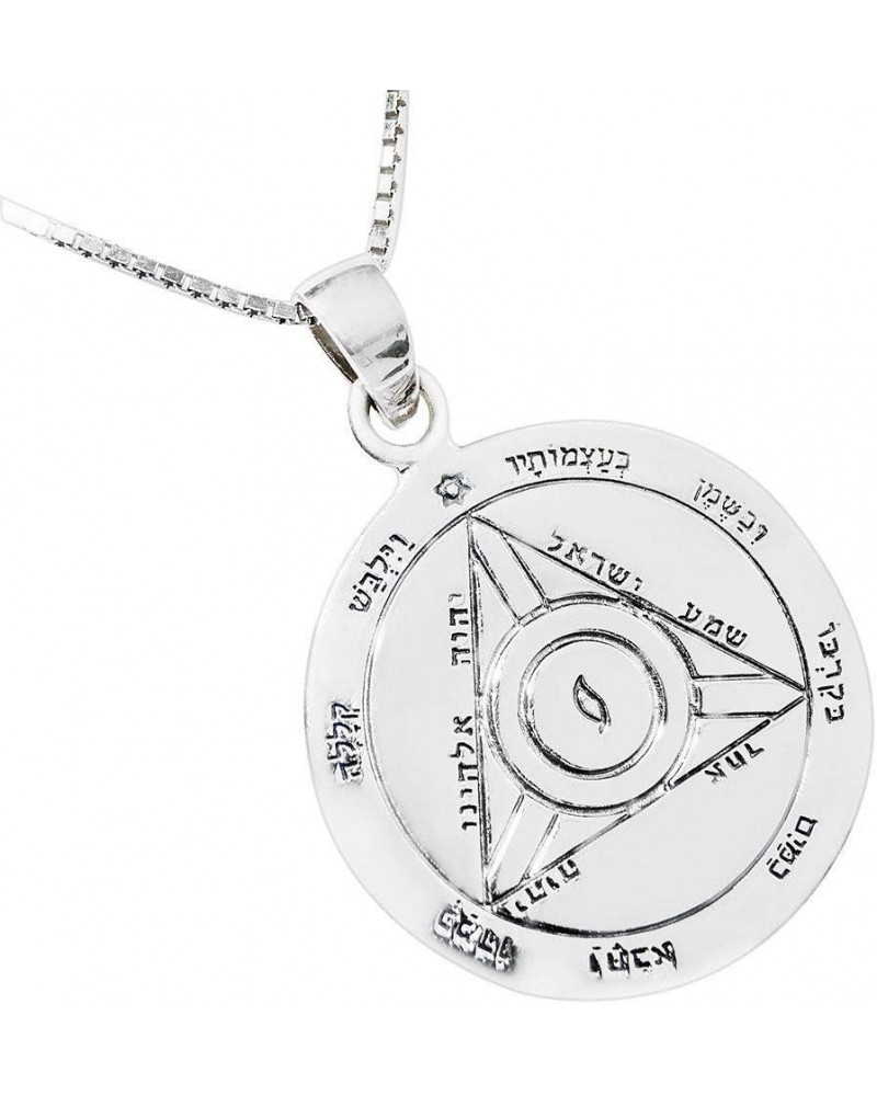 King Solomon The Fourth Seal of Saturn Pendant to Attract a Good News Amulet Talisman Silver 925 $51.46 Necklaces