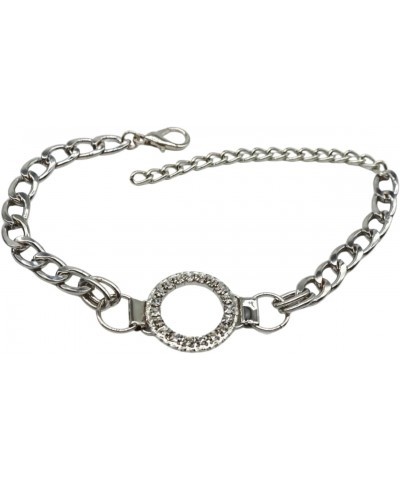 Women Western Boot Bracelet Silver Metal Chain Shoe Circle Bling Round Charm Anklet Jewelry $9.60 Anklets