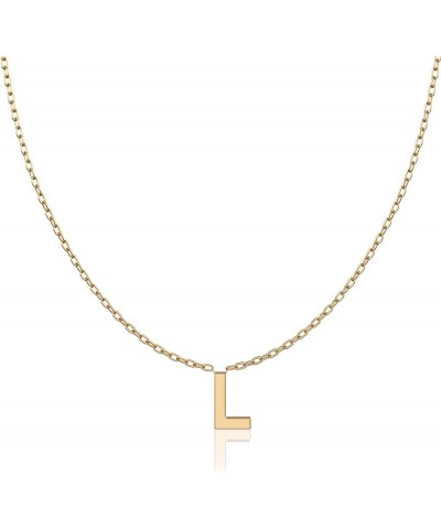 Custom Initial Letter Necklace 925 Sterling Silver Personalized Gift for Mom L 18k gold $12.67 Necklaces