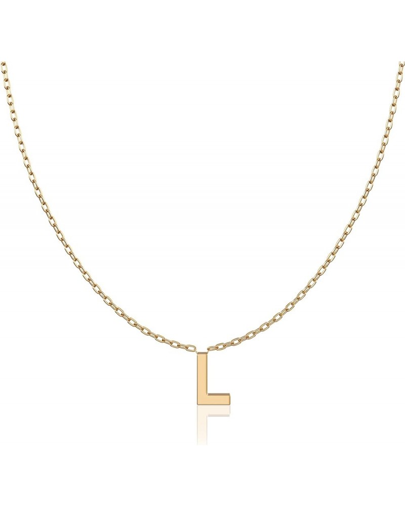 Custom Initial Letter Necklace 925 Sterling Silver Personalized Gift for Mom L 18k gold $12.67 Necklaces