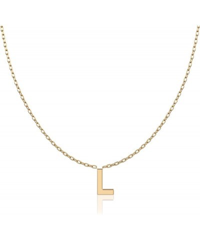 Custom Initial Letter Necklace 925 Sterling Silver Personalized Gift for Mom L 18k gold $12.67 Necklaces