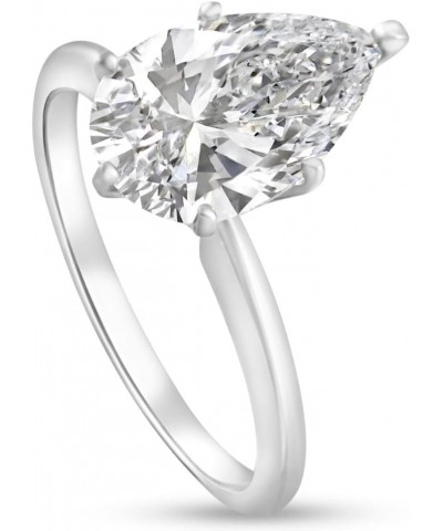 Certified 1 1/2 Carat Pear Shape Diamond Solitaire Engagement Ring in 14k White or Yellow Gold Lab Grown (VS2) White Gold $36...