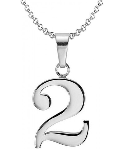 925 Sterling Silver Number 0-9 Charms Pendant Necklace with Chain Two $12.60 Necklaces