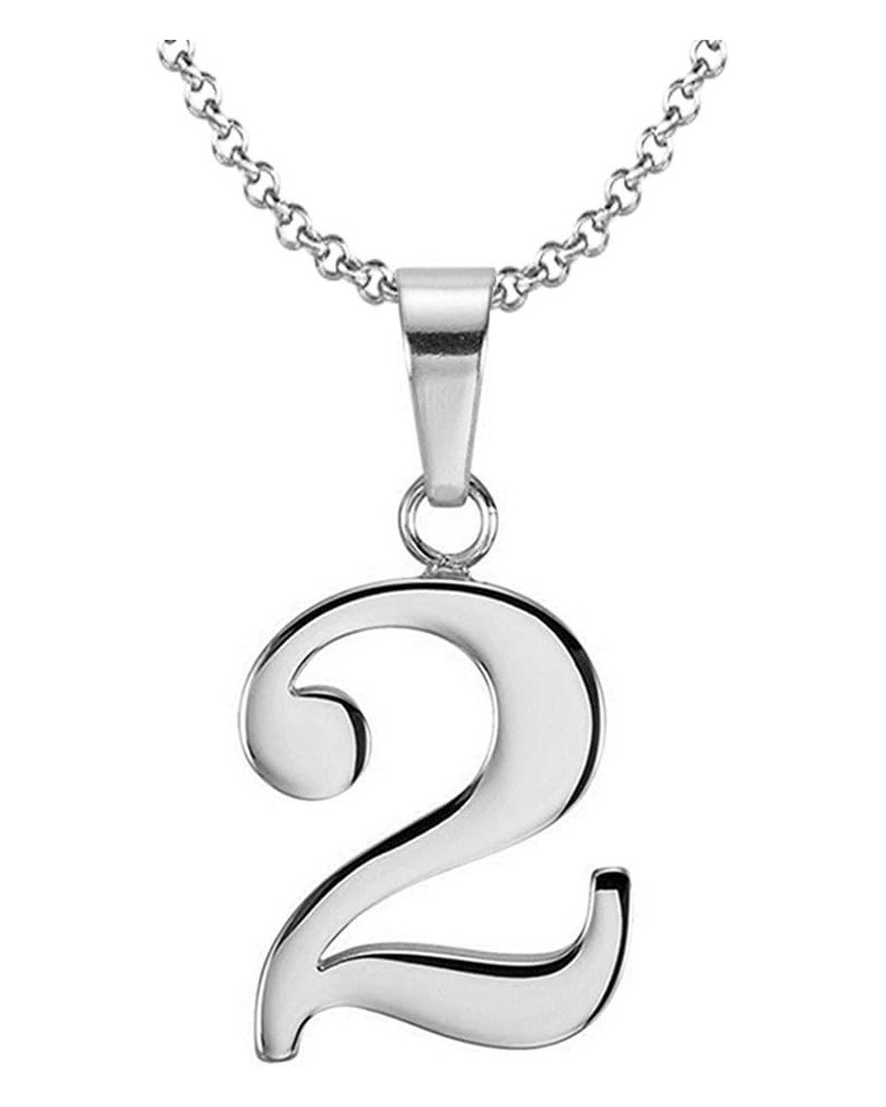 925 Sterling Silver Number 0-9 Charms Pendant Necklace with Chain Two $12.60 Necklaces