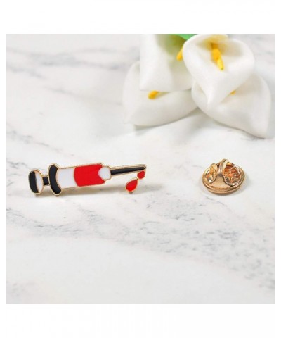 Enamel Medical Syringe Brooch Lapel Pin Fashion Jewelry Gift for Doctor Nurse $3.60 Brooches & Pins