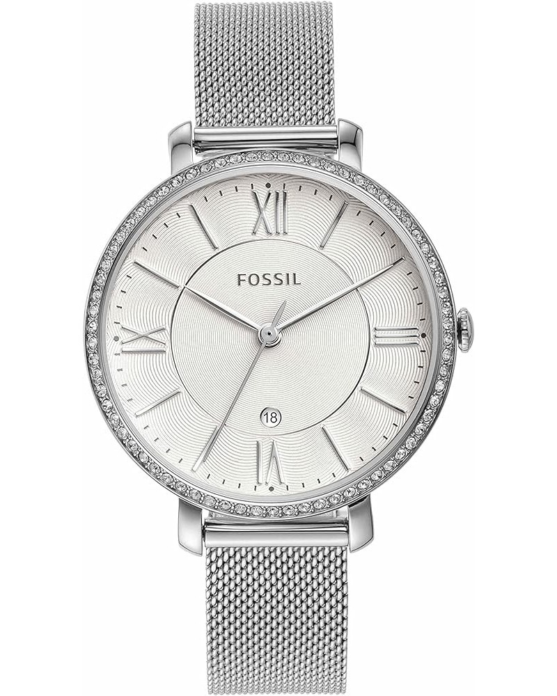 Jacqueline Women's Watch with Stainless Steel or Leather Band, Analog Watch Display Silver Mesh $50.84 Necklaces