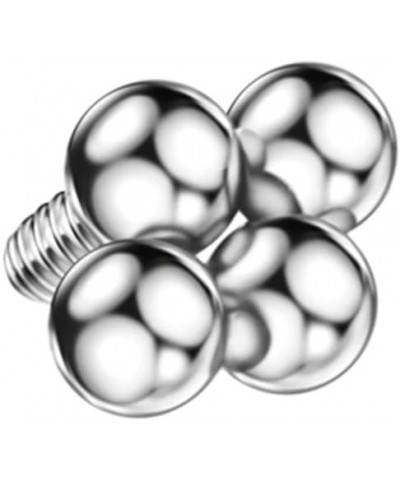 Surgical Steel Cartilage Stud End Surgical Steel Internally Threaded Labret Post End Cluster Silver $8.39 Body Jewelry