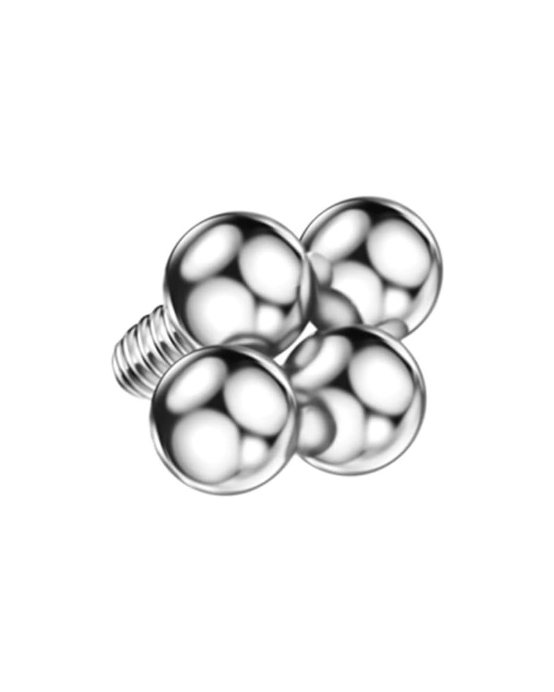 Surgical Steel Cartilage Stud End Surgical Steel Internally Threaded Labret Post End Cluster Silver $8.39 Body Jewelry