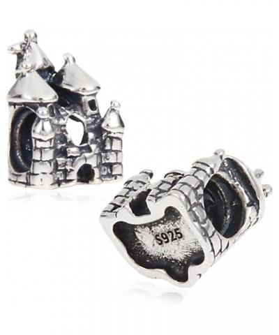 Travel Landmark Series Charms fit European Bracelet, 925 Sterling Silver Las Vegas White House Temple Castle Italian Horn Sta...