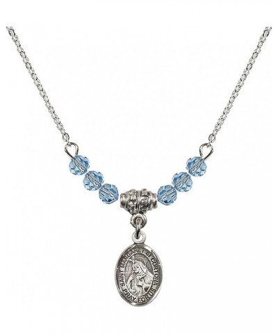 March Birth Month Bead Necklace with Catholic Patron Saint Petite Charm, 18 Inch Saint Margaret of Cortona $26.60 Necklaces