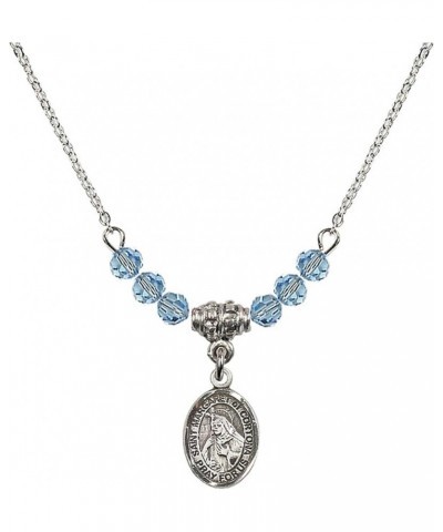 March Birth Month Bead Necklace with Catholic Patron Saint Petite Charm, 18 Inch Saint Margaret of Cortona $26.60 Necklaces