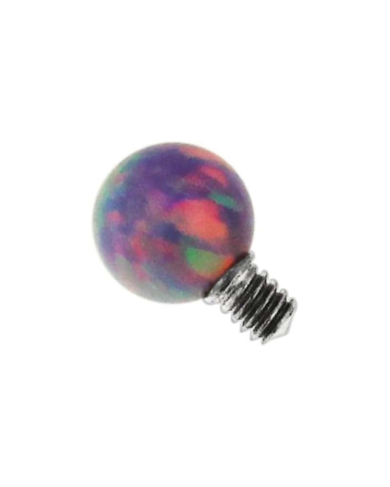 3MM Opal Ball G23 Grade Titanium 16 Gauge Threaded Top Acessorie Body Jewelry Red $9.00 Body Jewelry