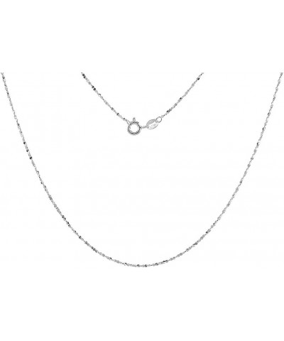 Sterling Silver Diamond Cut Twisted Serpentine Chain 1.1mm Very Thin Nickel Free Italy, sizes 7-30 inch $11.23 Necklaces