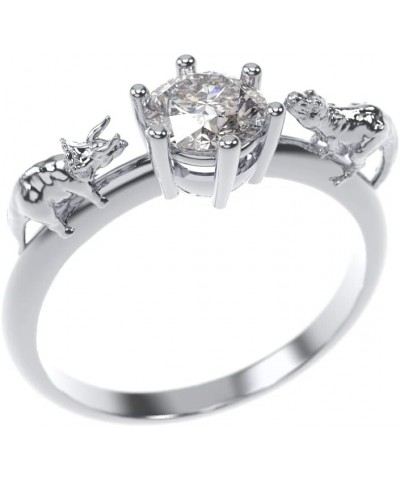 Dinosaur Engagement Ring Sterling Silver Dinosaur Ring $103.36 Others