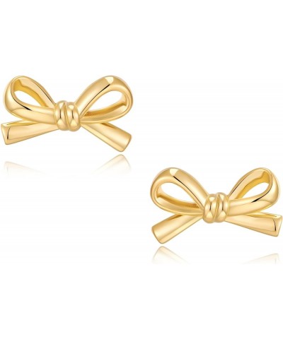 Ribbon Bow Stud Earrings Gold Stud Earrings for women jewelry Gift Style 4 $8.69 Earrings