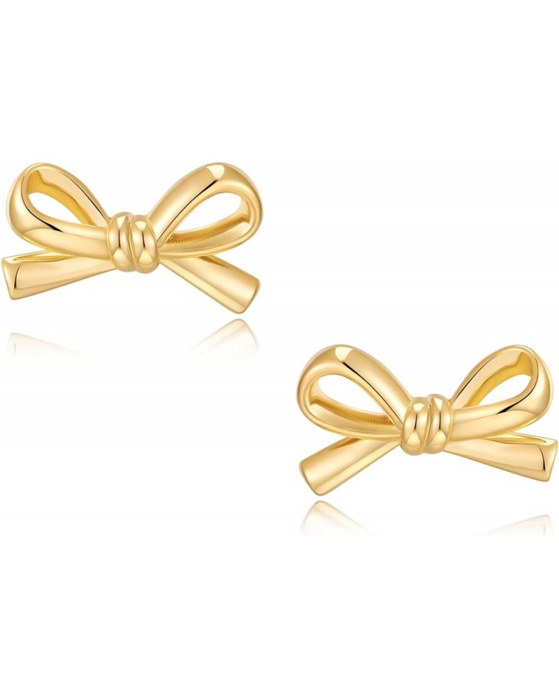 Ribbon Bow Stud Earrings Gold Stud Earrings for women jewelry Gift Style 4 $8.69 Earrings