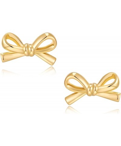 Ribbon Bow Stud Earrings Gold Stud Earrings for women jewelry Gift Style 4 $8.69 Earrings