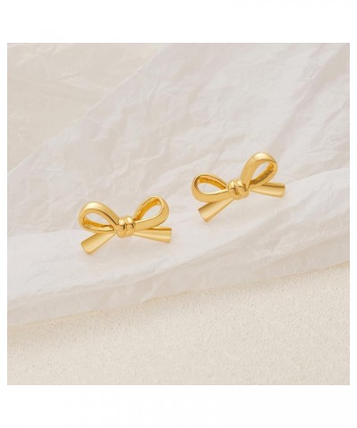 Ribbon Bow Stud Earrings Gold Stud Earrings for women jewelry Gift Style 4 $8.69 Earrings