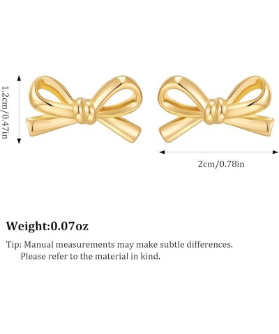 Ribbon Bow Stud Earrings Gold Stud Earrings for women jewelry Gift Style 4 $8.69 Earrings