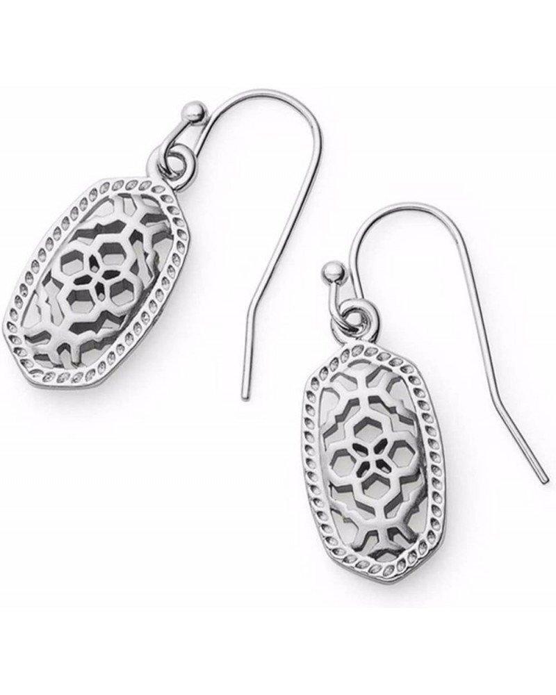 Lee Drop Earrings for Women RHODIUM - FILIGREE METAL $32.40 Earrings