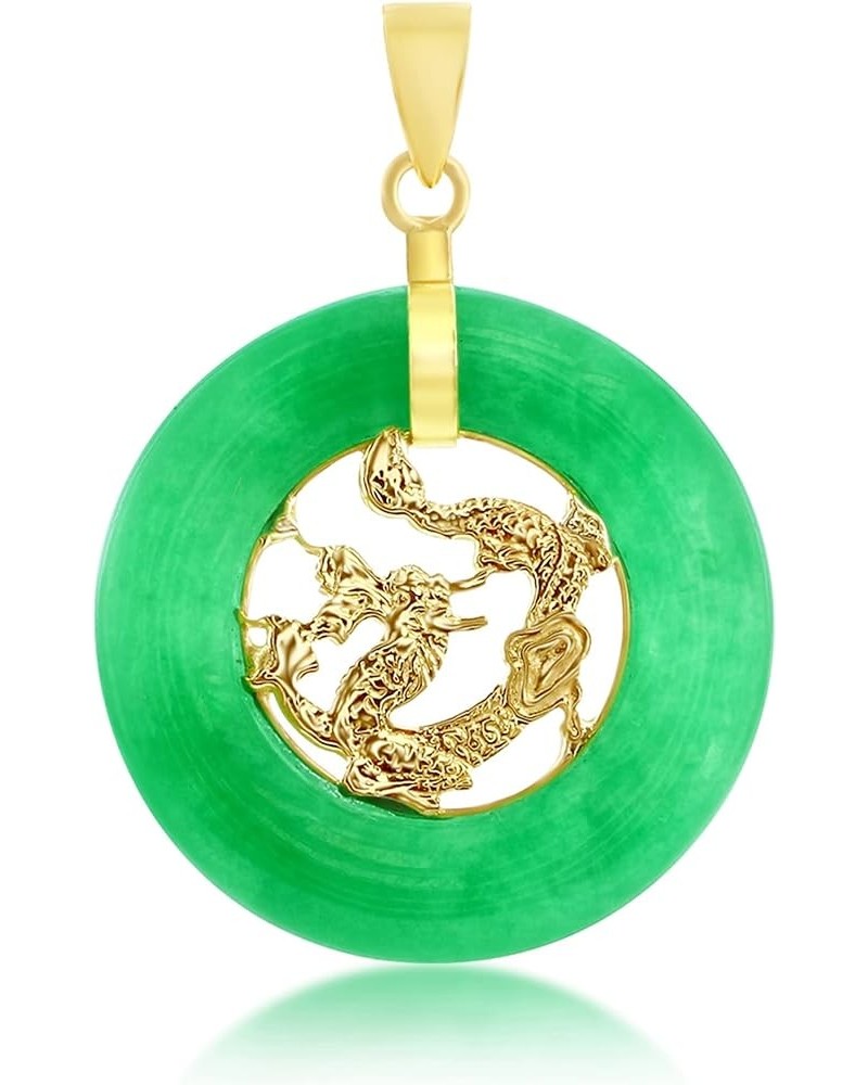 Genuine Jade Pendants for Women - Natural Green Jade Good Luck Gemstone Pendants in 14k Gold - Unique Meaningful Jewelry Gift...