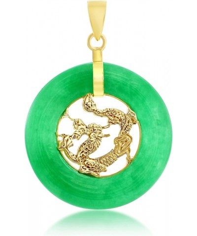 Genuine Jade Pendants for Women - Natural Green Jade Good Luck Gemstone Pendants in 14k Gold - Unique Meaningful Jewelry Gift...