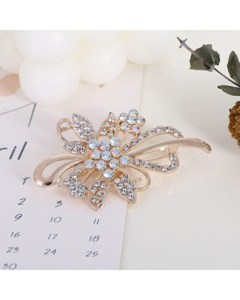 Exquisite Rhinestone Flower/Butterfly Brooches, Luxury Elegant Brooch Pins Sparkling Banquet Jewelry Gifts for Women, Girls, ...