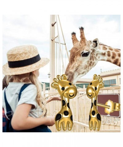 Giraffe Earrings Animal Jewelry Giraffe Lovers Gift for Mom Girlfriend Women Teen Girls Giraffe Earrings-RG $8.47 Earrings