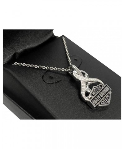 Harley-Davidson Women's Bling Crystal Filigree B&S Necklace, Silver HDN0409-16 $68.43 Necklaces