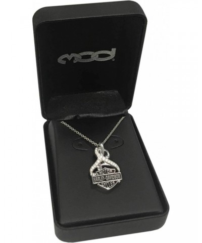 Harley-Davidson Women's Bling Crystal Filigree B&S Necklace, Silver HDN0409-16 $68.43 Necklaces