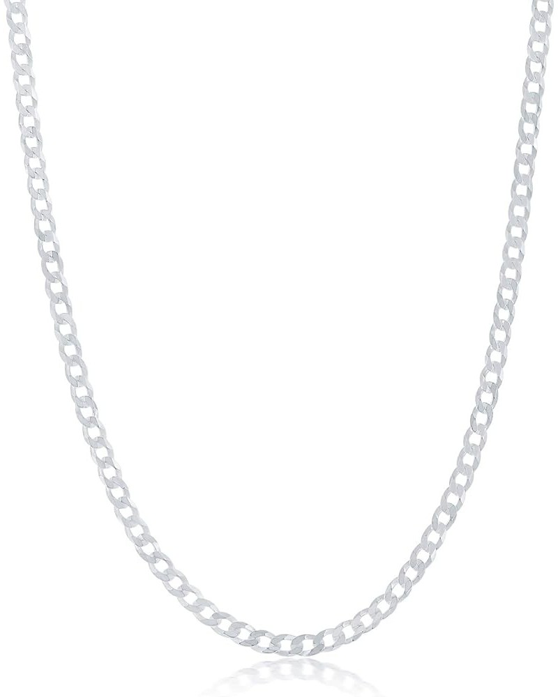 Chain Necklace 3MM Sterling Silver .925 Curb Link For Men And Women, Made In Italy 18.0 Inches Silver $18.97 Necklaces