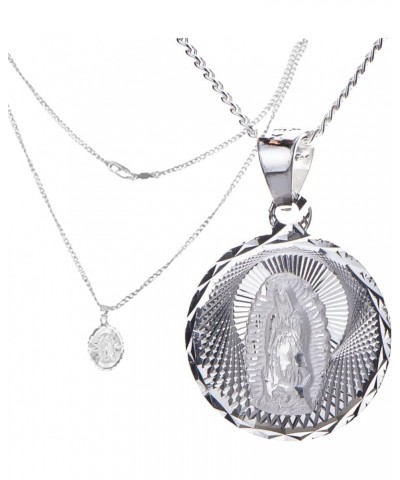 Guadalupe virgin silver medal charm, Taxco sterling silver 925 pendant Virgen de Guadalupe, Virgin Mary silver medal, Religio...