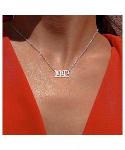 Birth Year Necklace for Women,Stainless Steel Birth Year Number Pendant Necklace Birthday Anniversary 2013 $7.13 Necklaces