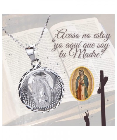 Guadalupe virgin silver medal charm, Taxco sterling silver 925 pendant Virgen de Guadalupe, Virgin Mary silver medal, Religio...