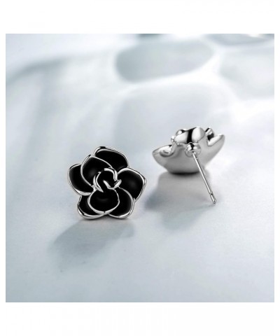 Rose Flower Stud Earrings for Sensitive Ears Hypoallergenic, Cute Gold And Silver Ear Studs for Women Girl, Nickel Free 0.55 ...