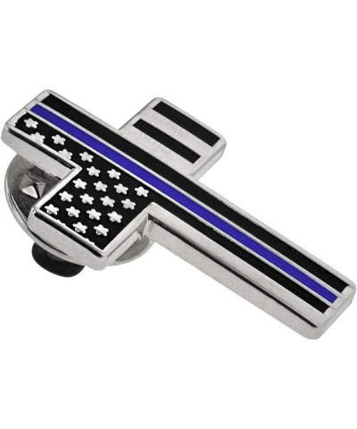 Thin Blue Line Lapel Pin 10 Pack American Flag Cross $30.47 Others