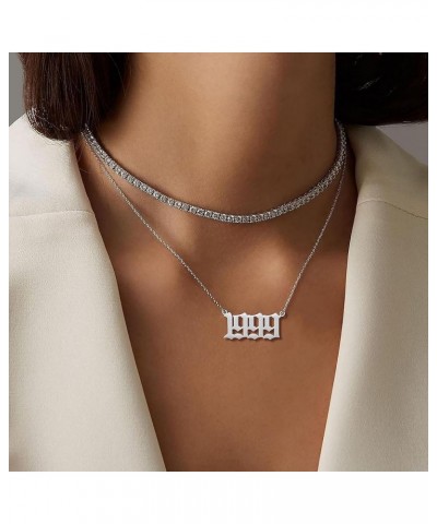 Birth Year Necklace for Women,Stainless Steel Birth Year Number Pendant Necklace Birthday Anniversary 2013 $7.13 Necklaces