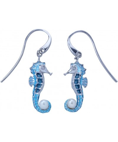 Guy Harvey Enameled Seahorse Earrings Crafted in Sterling Silver $54.60 Pendants