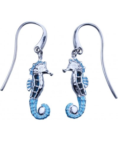 Guy Harvey Enameled Seahorse Earrings Crafted in Sterling Silver $54.60 Pendants