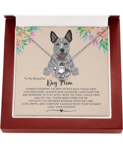 Blue Heeler Dog Mom Necklace Message Card, Fur Mum Jewelry Message, Necklace Present for Dog Lover, Australian Cattle Dog Mam...