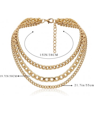 Layered Gold Necklaces Fashion Choker Necklace Exquisite Chain for Women and Girls $6.33 Necklaces