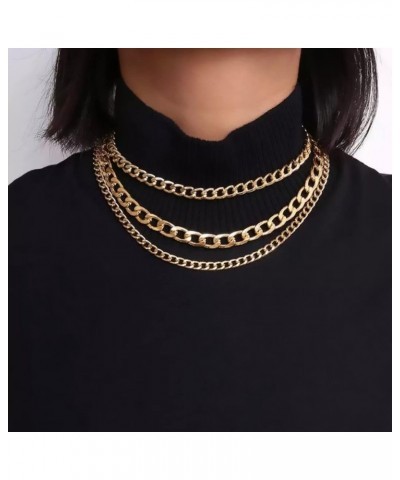 Layered Gold Necklaces Fashion Choker Necklace Exquisite Chain for Women and Girls $6.33 Necklaces