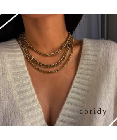 Layered Gold Necklaces Fashion Choker Necklace Exquisite Chain for Women and Girls $6.33 Necklaces