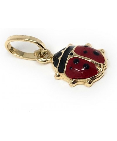 14K Yellow Gold Lady Bug Colored Enamel Lucky Charm Pendant with 0.6mm Box Chain Necklace 24.0 Inches $83.66 Necklaces