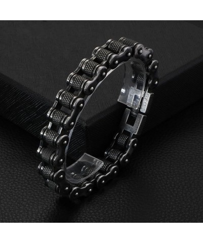 13mm Heavy Punk Rock Men Women Rainbow Bike Biker Motorcycle Chain Bracelet Jewelry Gold Black Stainless Steel Bicycle Bangle...