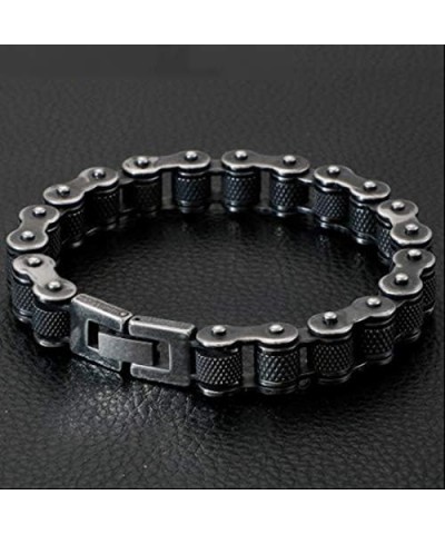 13mm Heavy Punk Rock Men Women Rainbow Bike Biker Motorcycle Chain Bracelet Jewelry Gold Black Stainless Steel Bicycle Bangle...