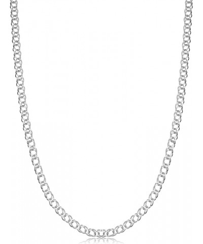 Sterling Silver 2.8 mm Double Curb Link Necklace (16, 18, 20, 22, 24, 30 or 36 inch) 36 Inches $15.59 Necklaces